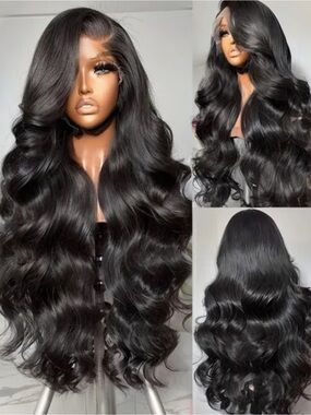 Luxurious Black Long Wavy Women's Wig - Natural-Look Hair